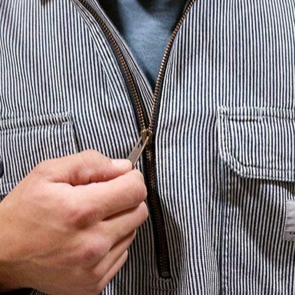 Carhartt Mens 1/2 Zip Canvas Shirt Size 2XL Origin - Picture 3 of 8